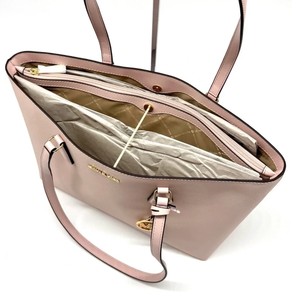 Michael Kors Sheila Large Logo Tote Bag & Matching Bifold Wallet Powder Blush